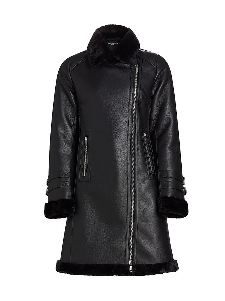 カーラ　CARLA fluffy jacket Generation Love Carla Faux Leather & Fur Coat - Jackets