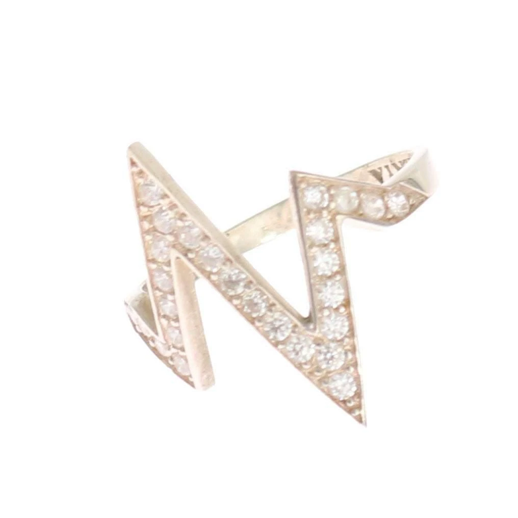 Nialaya Nialaya Silver Authentic Womens Clear Ring 1