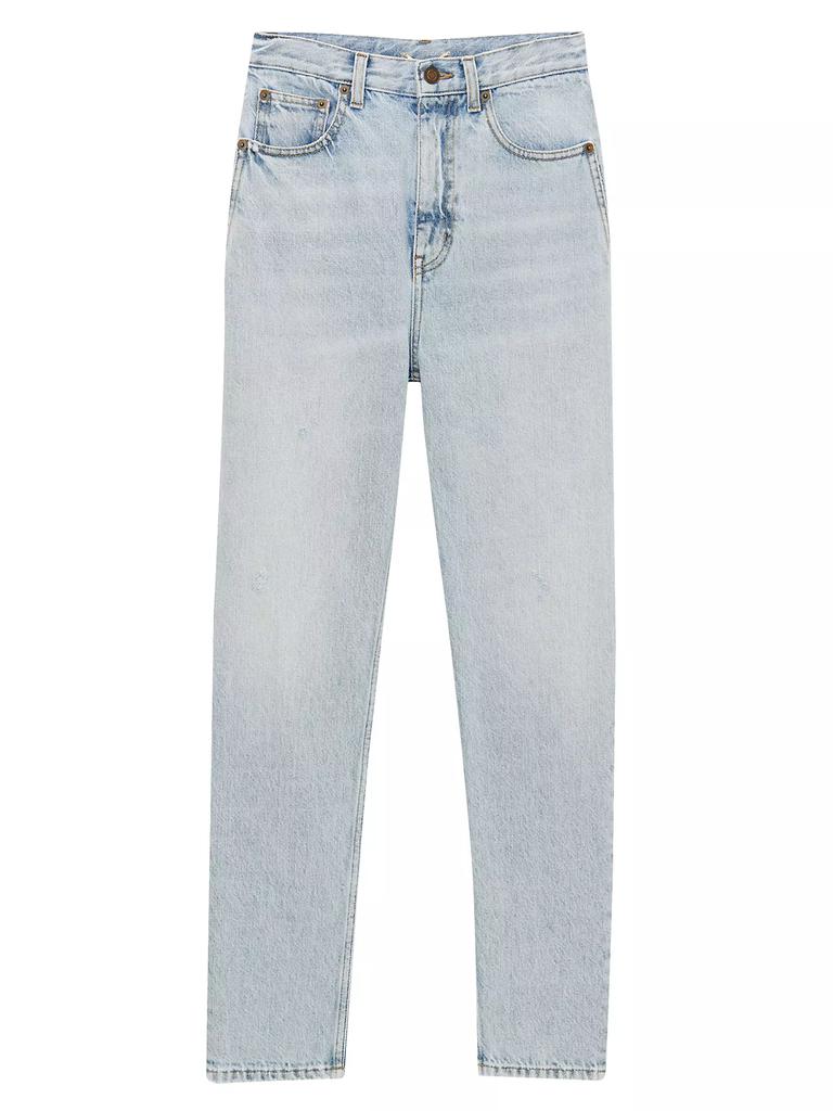■Saint Laurent■ Low Rise Straight Fit Denim Pants Sicily B Saint Laurent Low-Rise Jeans in Sicily Denim | Saks Fifth Avenue
