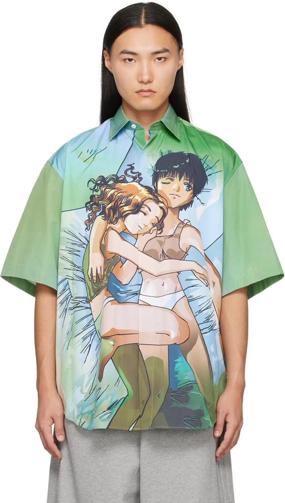 Vetements Green Anime Shirt 1