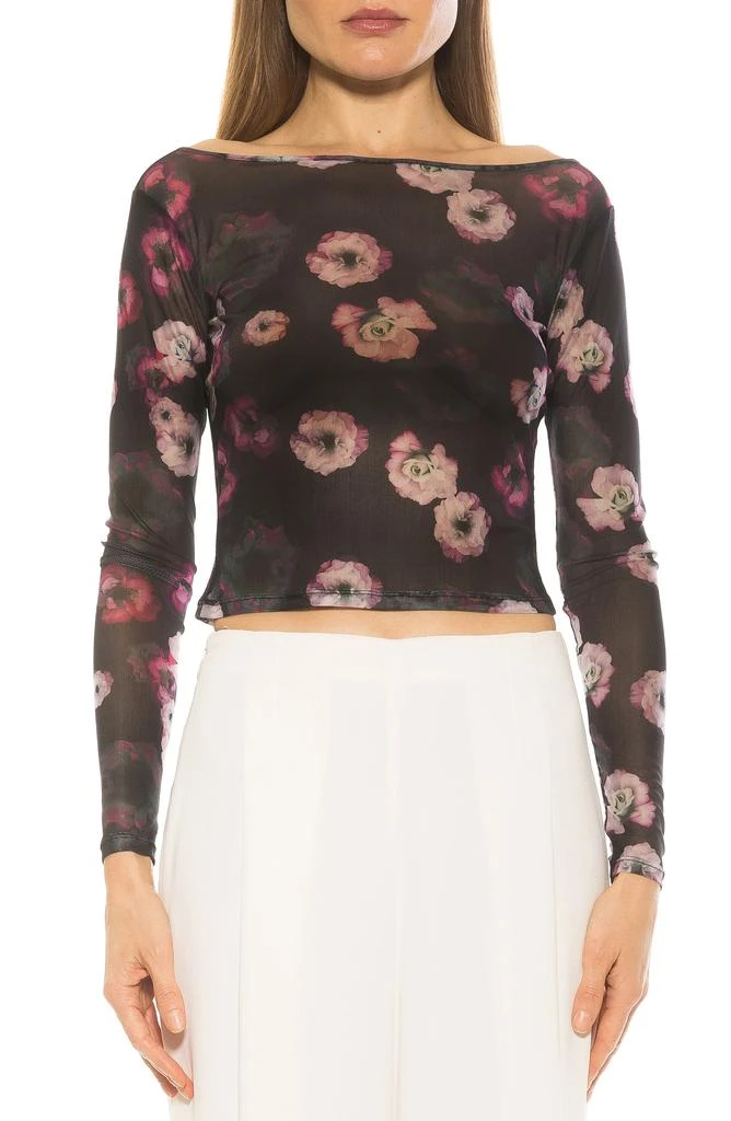 ALEXIA ADMOR Opal Sheer Mesh Top 1