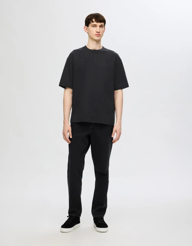 Selected Homme Selected Homme 3 pack t-shirt in black 3
