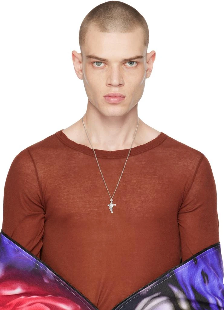 Emanuele Bicocchi Silver Cross & Wing Necklace 2