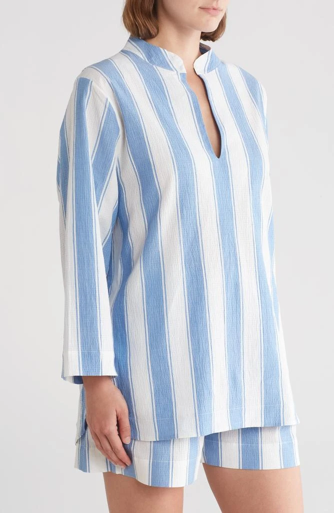 Desmond & Dempsey Feluka Stripe Stretch Cotton Short Pajamas 3