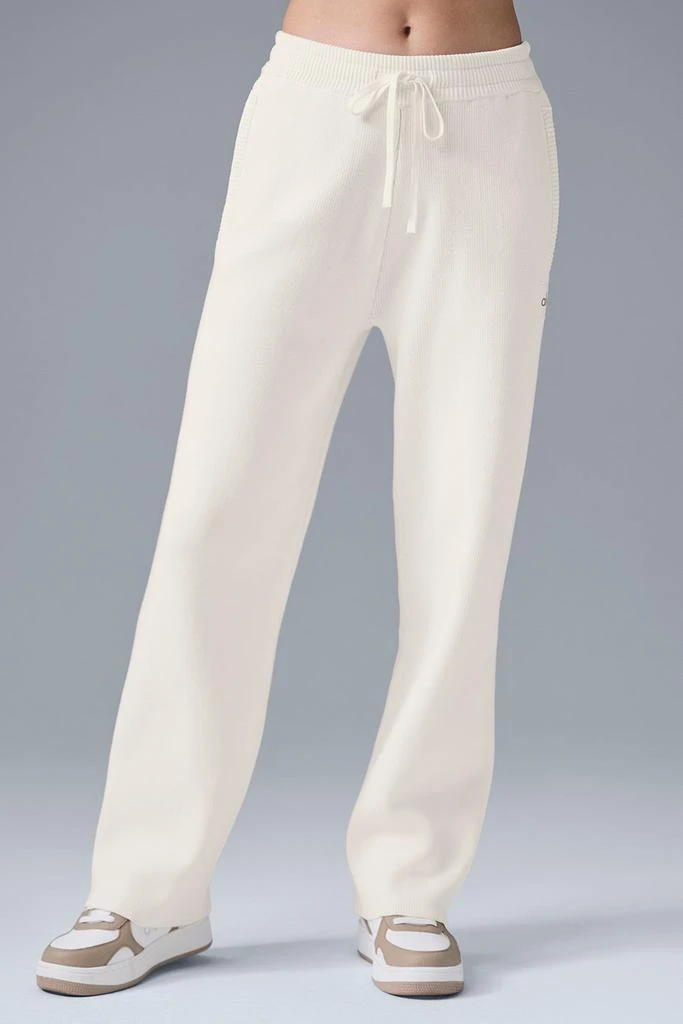 Alo Scholar Straight Leg Sweatpant - Ivory 1