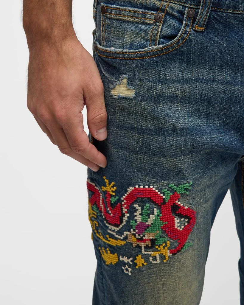 Icecream Men's World Tour Embroidered Jeans 5