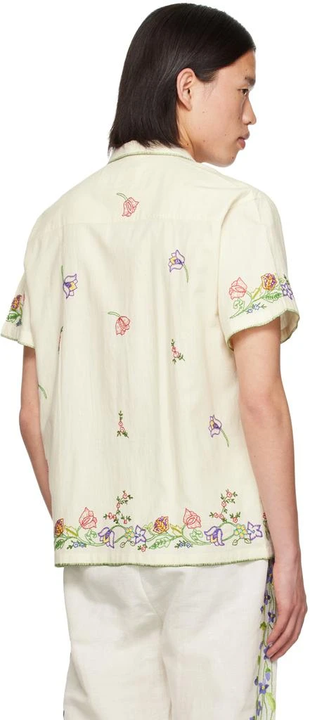 HARAGO Off-White Embroidered Shirt 3