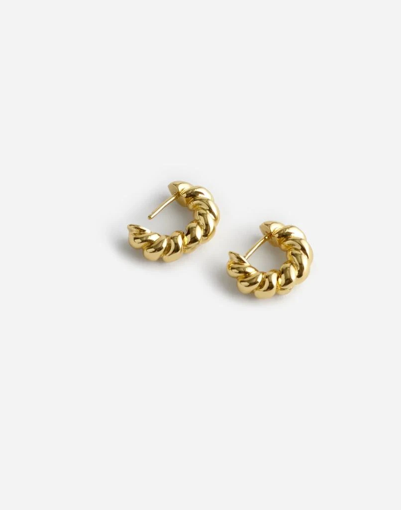 Madewell Chunky Rope Huggie Hoop Earrings 1