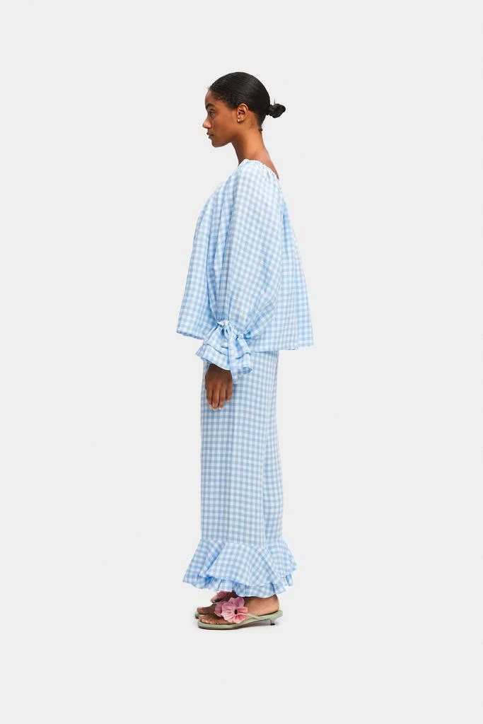 Sleeper Cha-Cha Linen Lounge Set in Blue Vichy 3