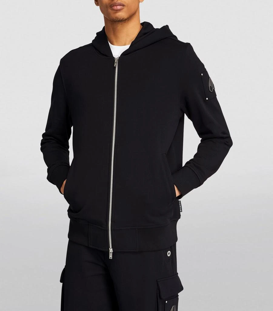 Moose Knuckles Logo Zip-Up Hoodie 3