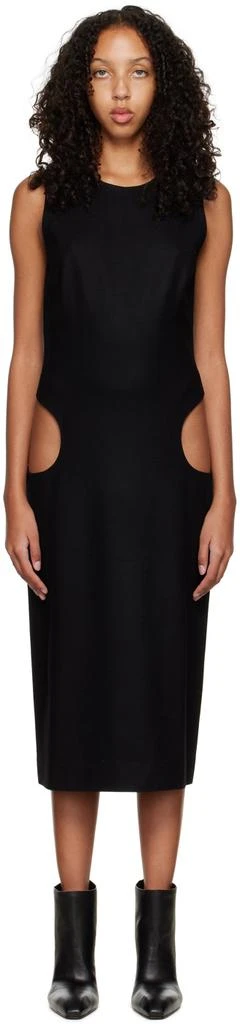 Puppets and Puppets Black Column Hip Cutout Midi Dress 1