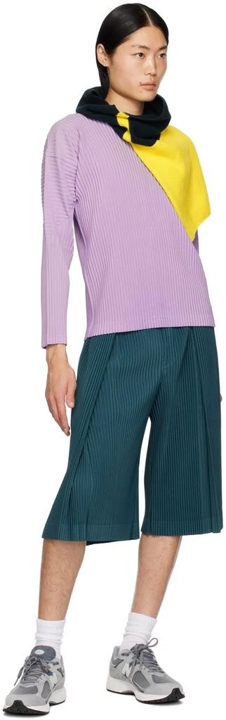 Homme Plissé Issey Miyake Purple Dolman Long Sleeve T-Shirt 4