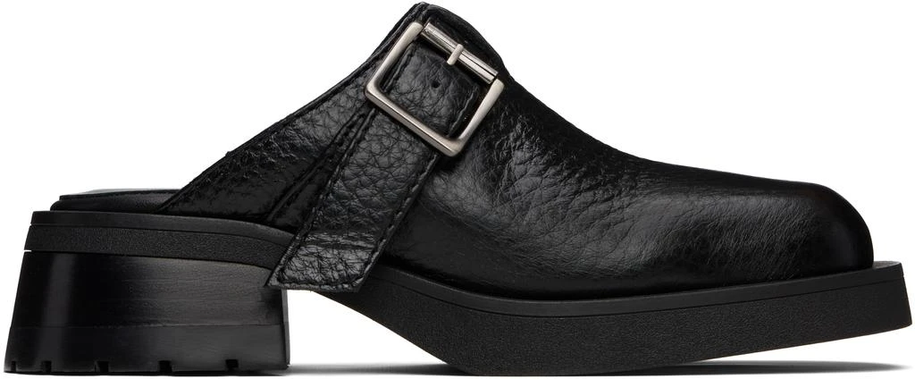MIISTA Black Aroa Buckled Mules 1