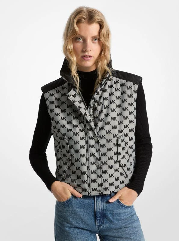 Michael Kors Logo Jacquard Puffer Vest 1