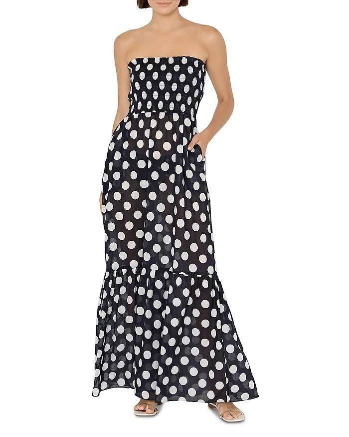 Milly Olen Glam Strapless Dress Swim Cover-Up