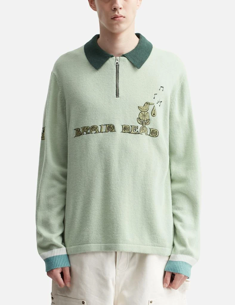 Brain Dead LEX HALF ZIP SWEATER 3