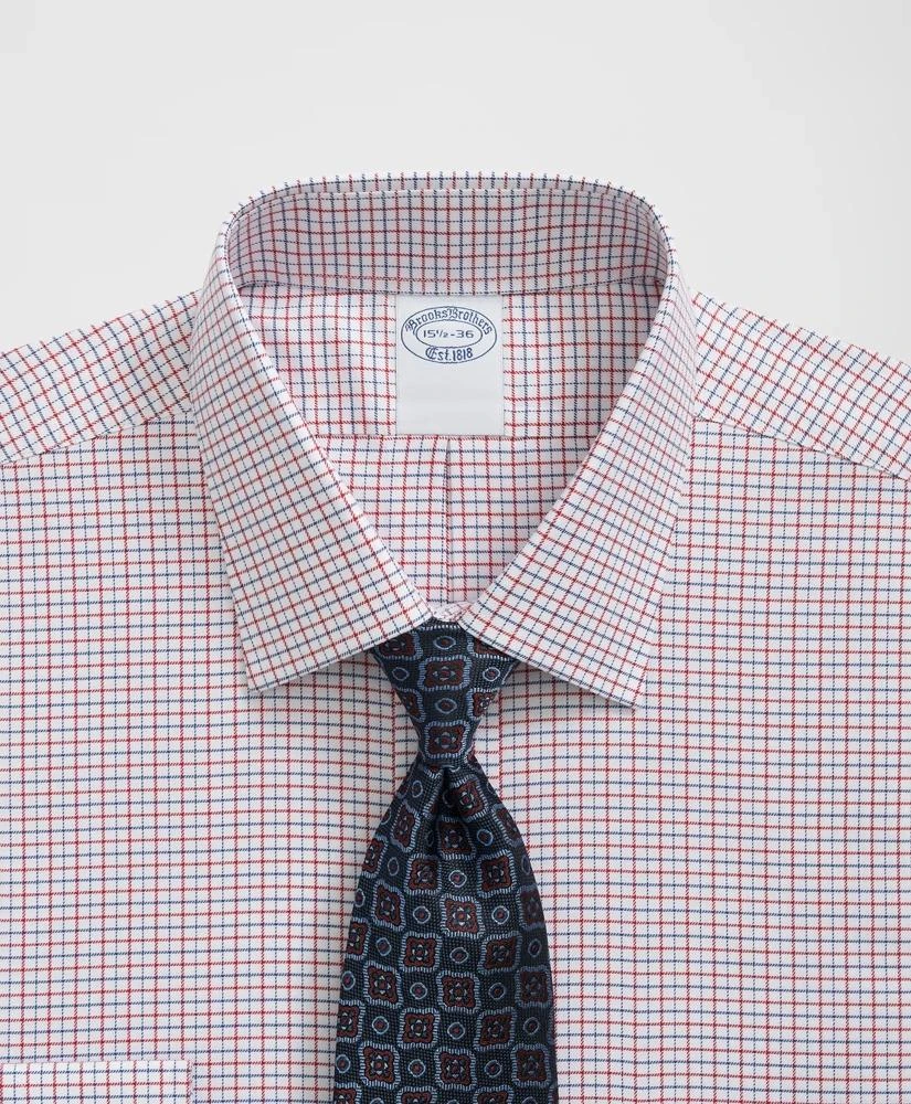 Brooks Brothers Brooks Brothers Explorer Collection Non-Iron Twill Ainsley Collar, Tattersall Dress Shirt 2