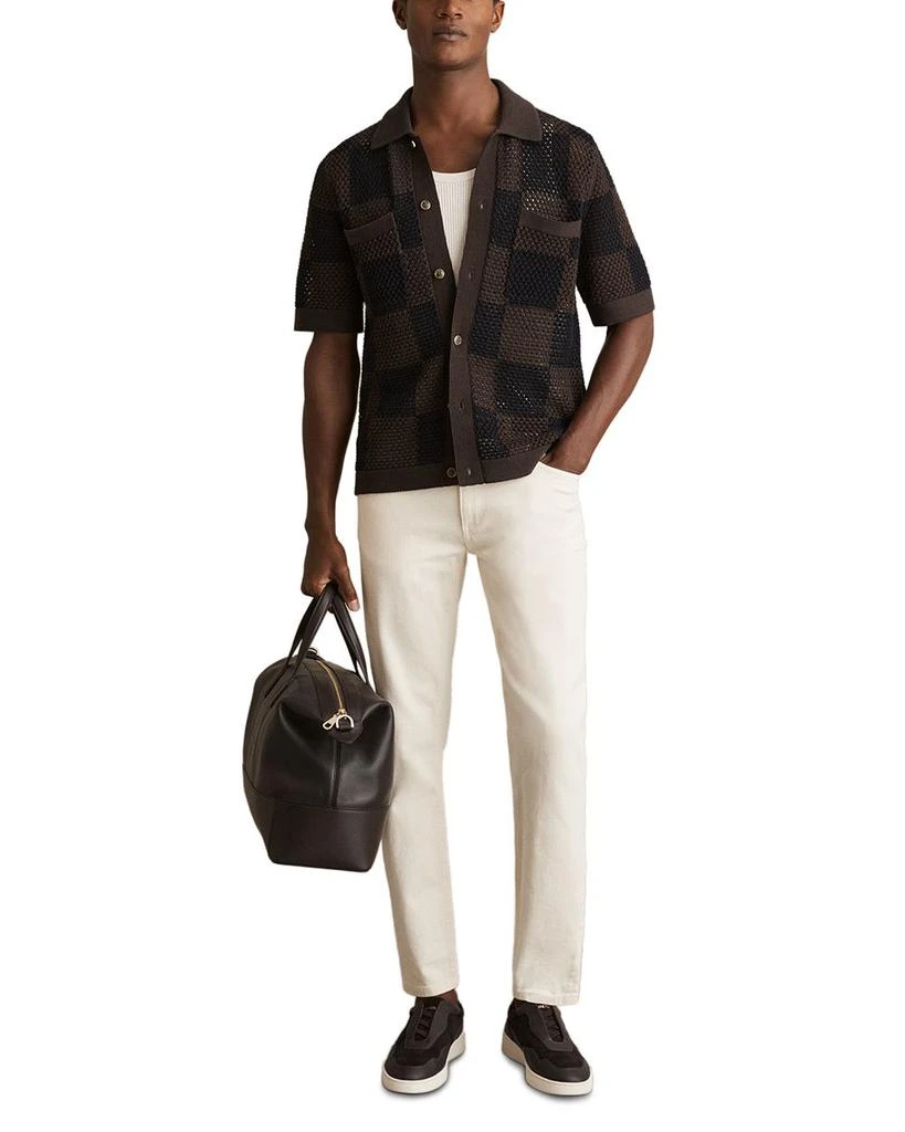 REISS Alfred Short Sleeve Crochet Shirt 2