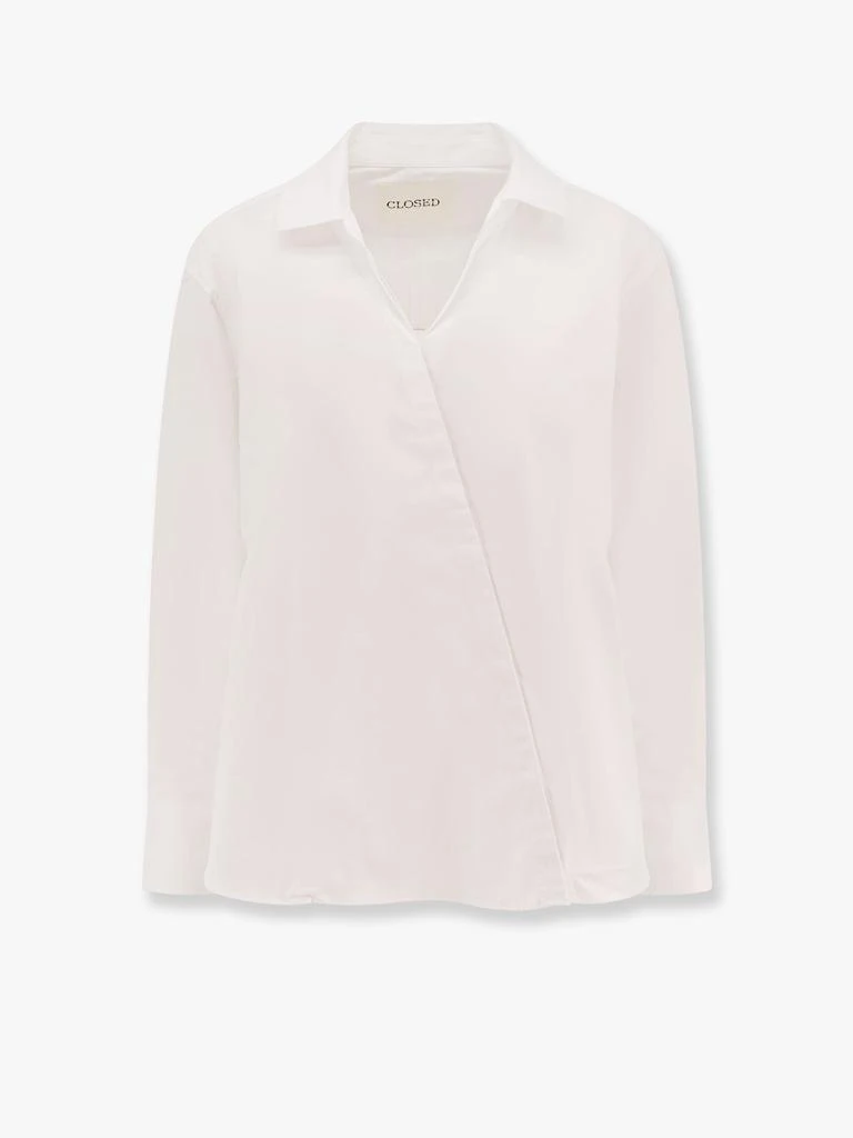 Closed Cotton shirt with asymmetric closure 1