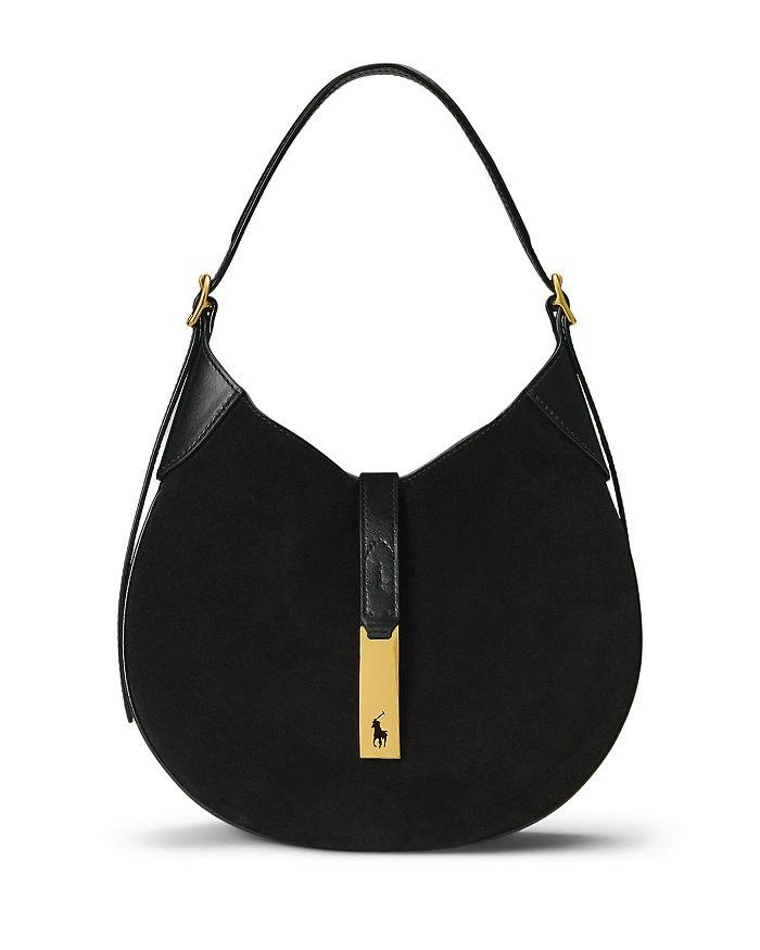 Ralph Lauren Polo ID Suede and Leather Small Shoulder Bag 1