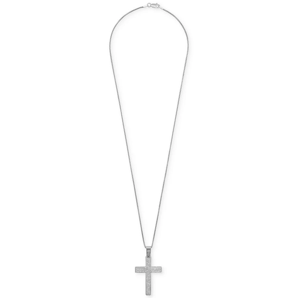 Macy's Men's Diamond Cross 22" Pendant Necklace (1 ct. t.w.) 4