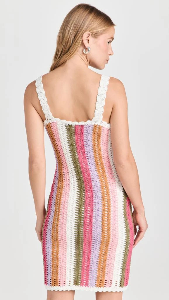 MINKPINK Lito Stripe Crochet Mini Dress 2