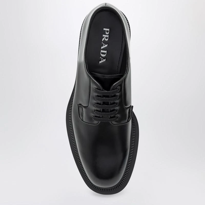 Prada Black lace-up shoes in polished leather 3