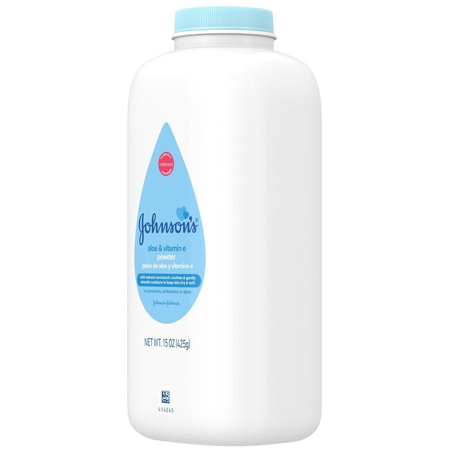 Johnson's Baby Powder, Naturally Derived Cornstarch With Aloe & Vitamin E Soothing Aloe & Vitamin E