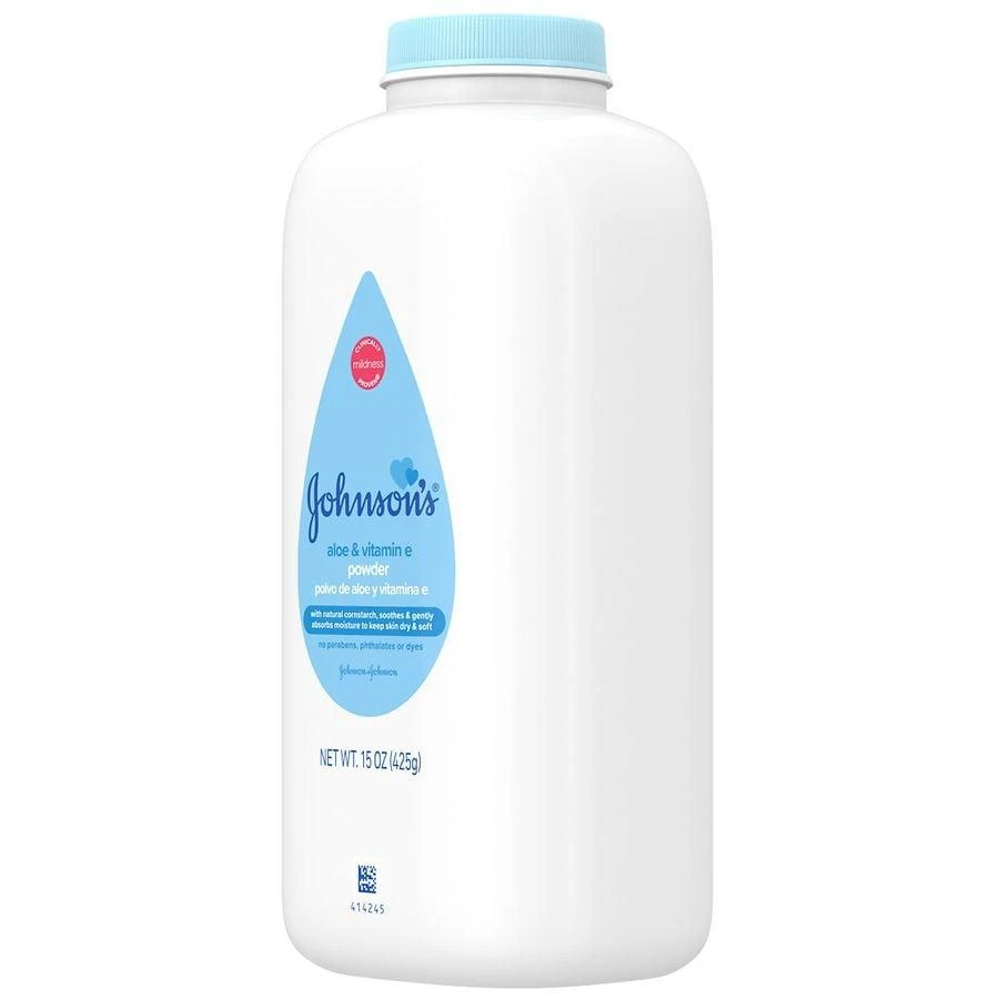 Johnson's Baby Powder, Naturally Derived Cornstarch With Aloe & Vitamin E Soothing Aloe & Vitamin E 2