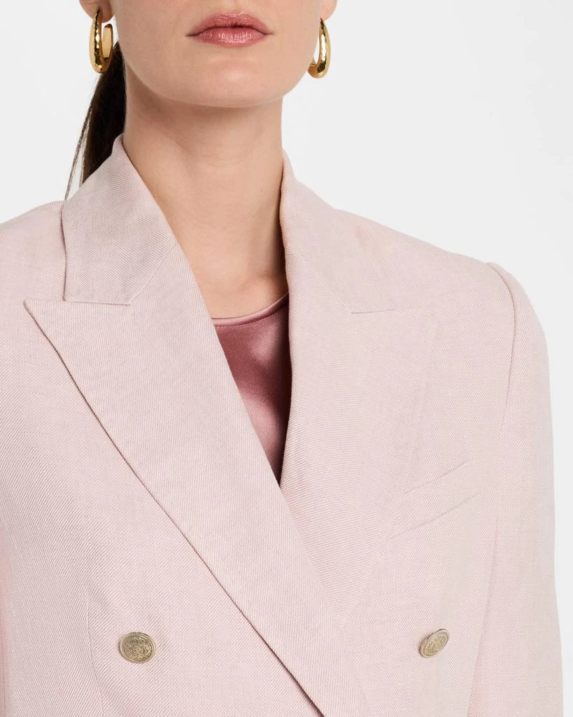 ELEVENTY Double-Breasted Linen Blazer 5