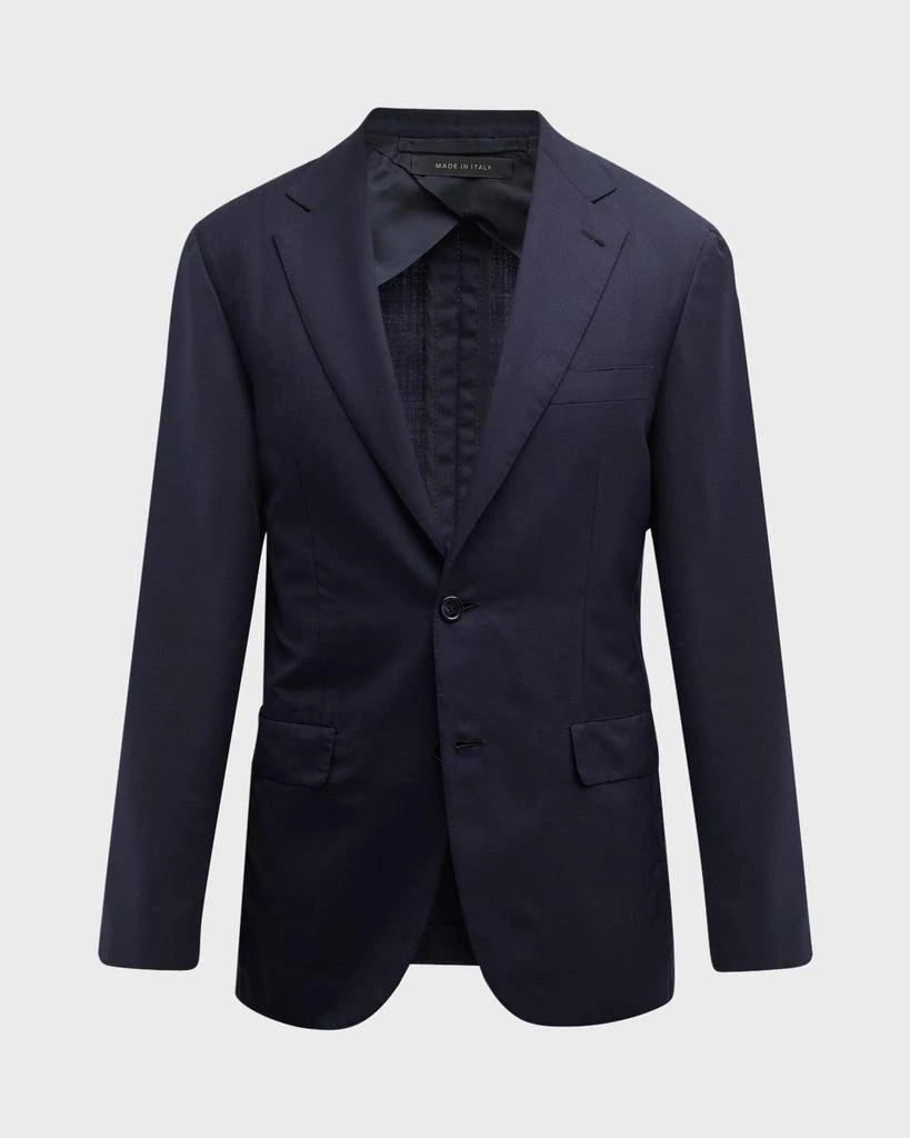 Shop Men's Solid Wool-Silk Blazer on Sale at BeyondStyle – Get