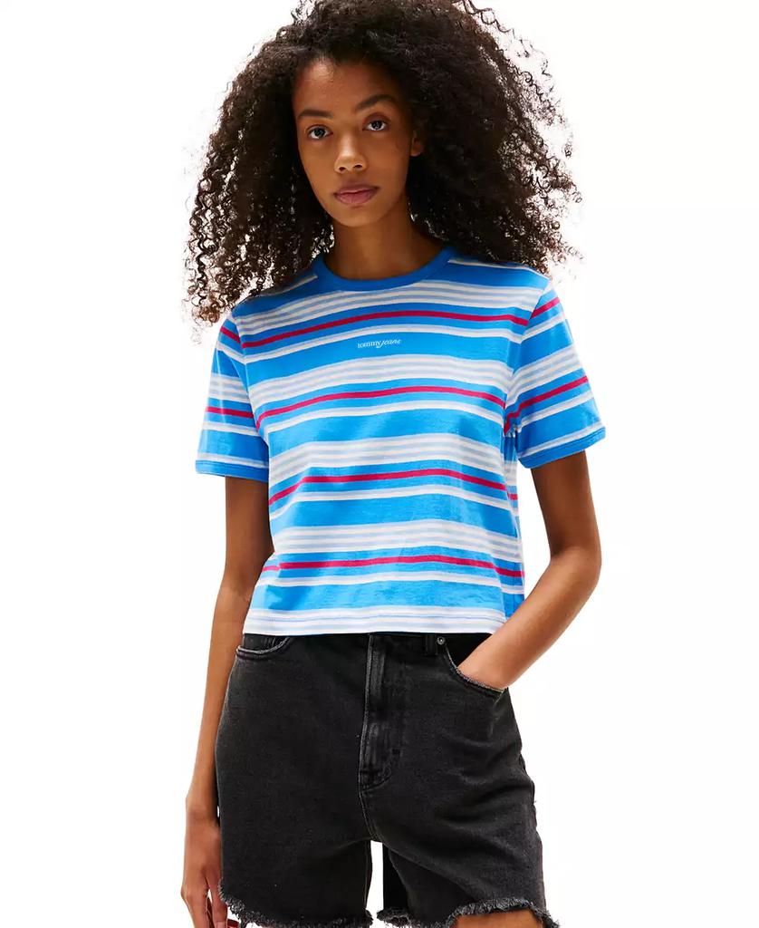 売れ筋商品|||トミーヒルフィガー カットソー トップス レディース Women's Cotton Relaxed Varsity T-Shirt Custard Cream Tommy Jeans Women's Cotton Relaxed Varsity T-Shirt - T