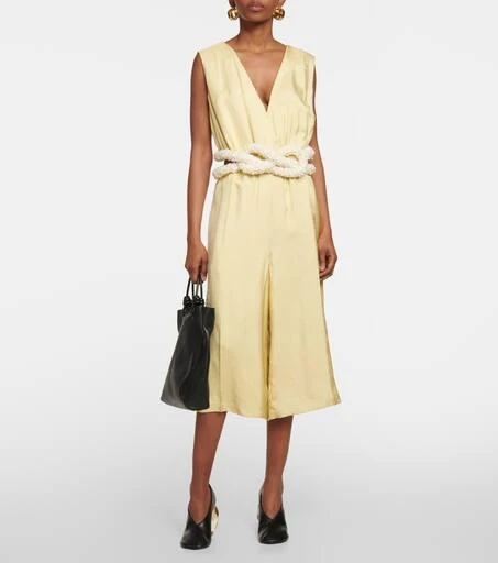 Jil Sander Embellished satin jumpsuit 2