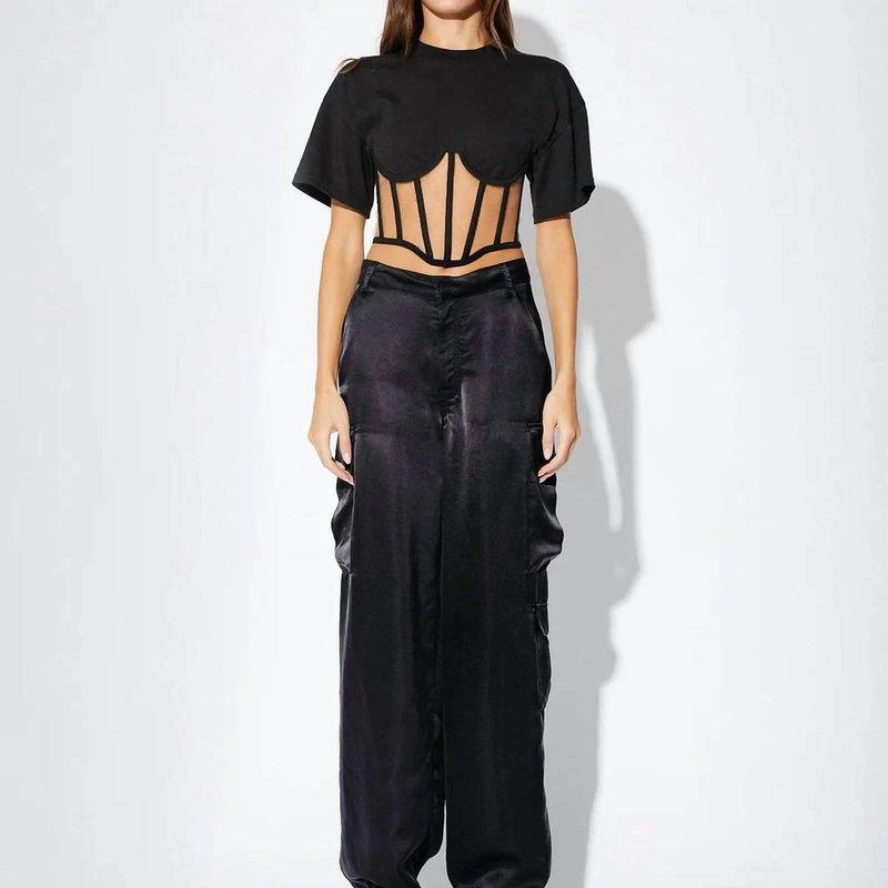RTA Santiago Cargo Pant In Black 1