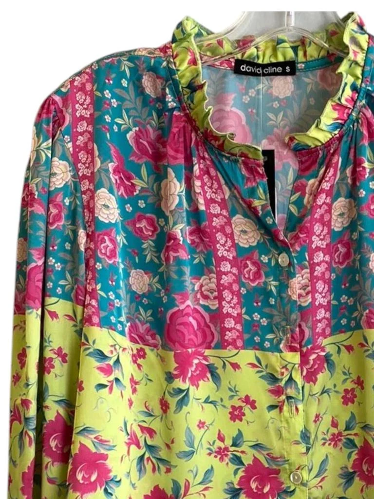 David Cline David Cline - Satin Shirred Sleeve Button-Up Shirt 2