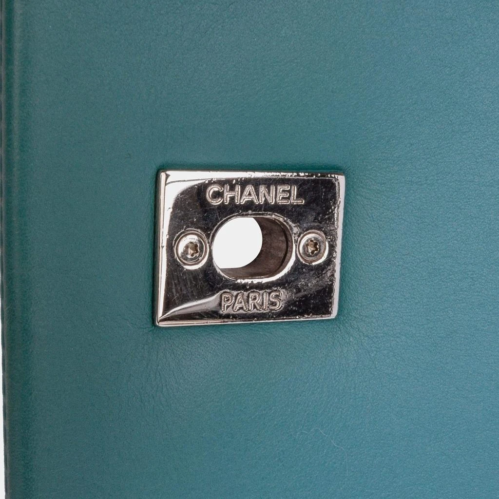 Chanel Chanel Turquoise Crumpled Calfskin Medium Full Flap Bag 9