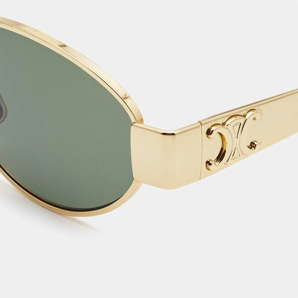 Celine Celine Gold Tone/Green CL40235U Triomphe Oval Sunglasses 2