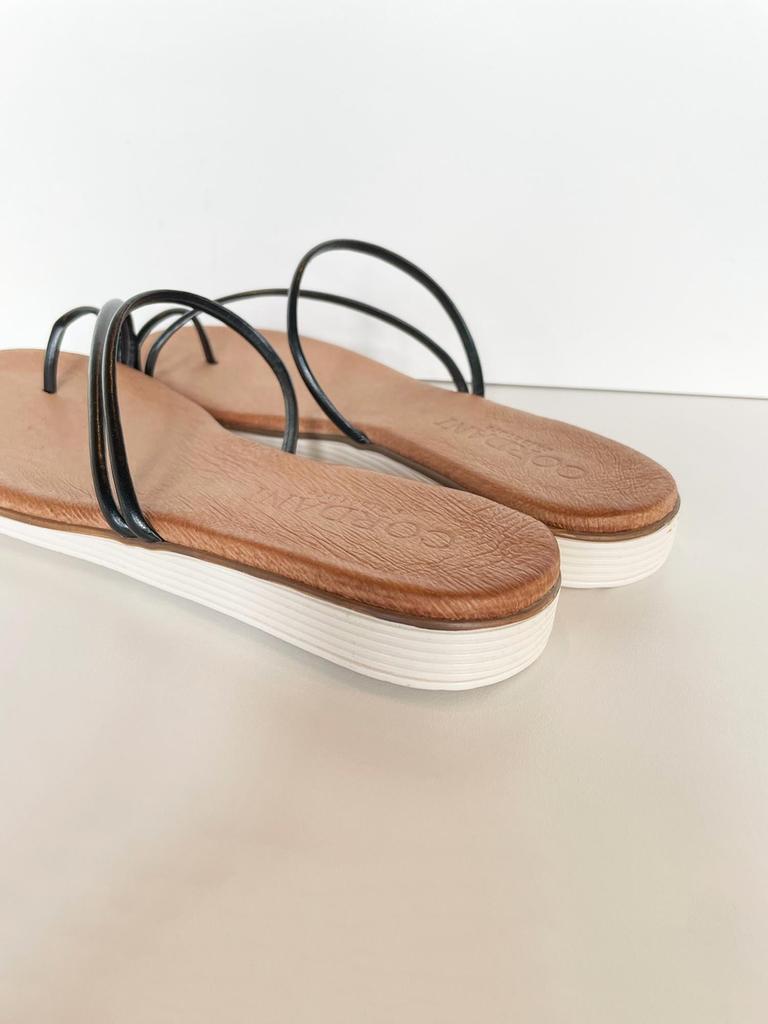 CORDANI Women Floria Leather Toe-Ring Sandal In Black
