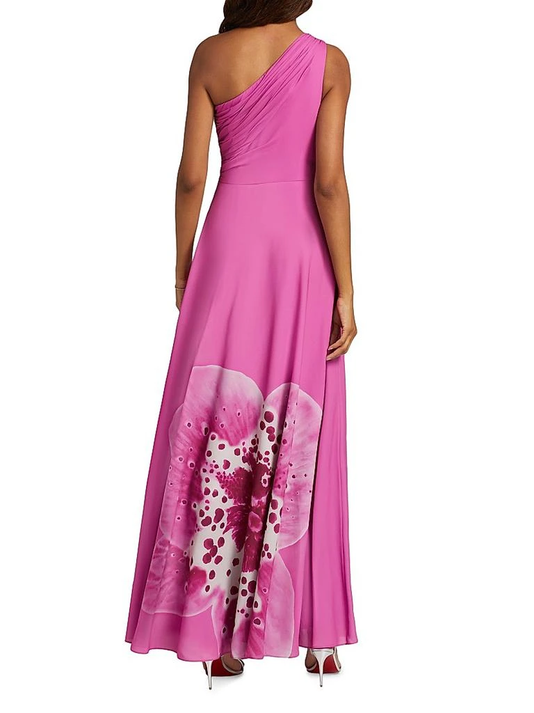 AMUR Atlas Floral One-Shoulder Gown 5