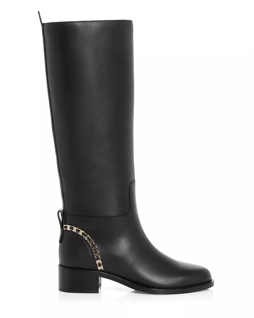 Salvatore Ferragamo Women
s Vara Chain Knee-High Boots In Black 2