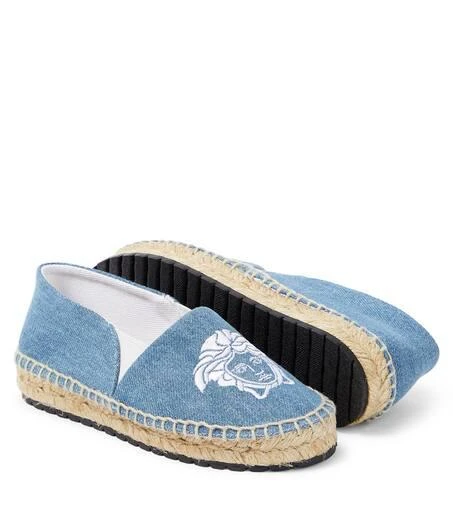 Versace Medusa embroidered denim espadrilles 6