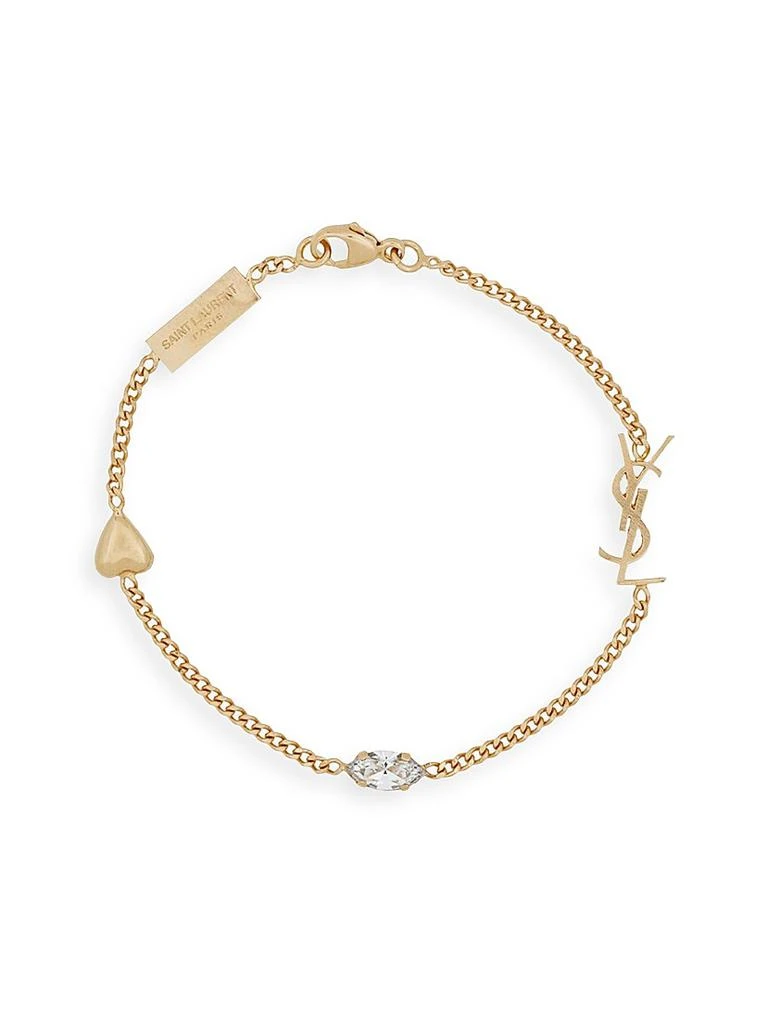 Yves Saint Laurent Opyum Heart Charm Bracelet In Metal