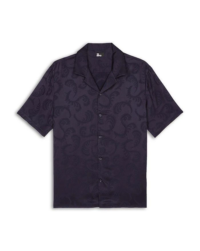 The Kooples Flocked Short Sleeve Button Front Shirt 6