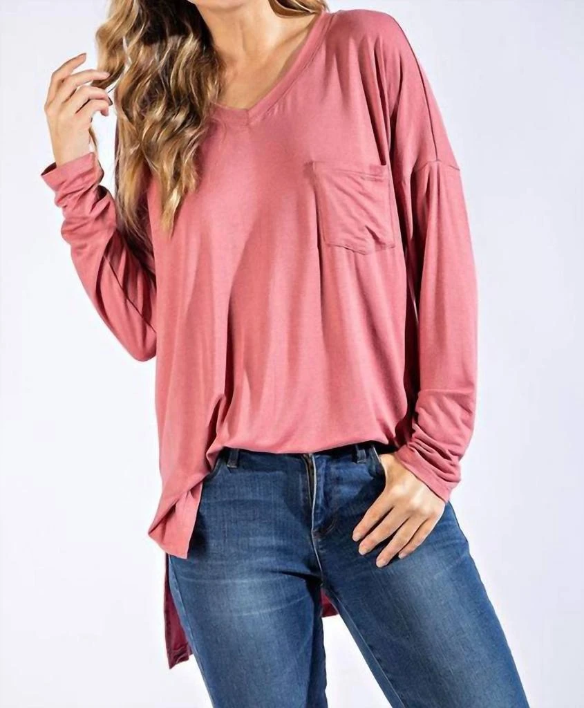 Mono B Mono B - Basic with Pocket Solid Tee 1