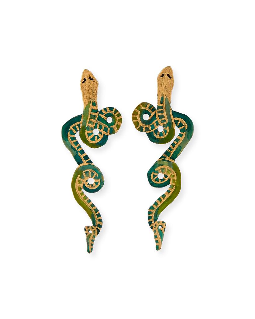 We Dream in Colour Wee Serpentine Earrings, Turquoise