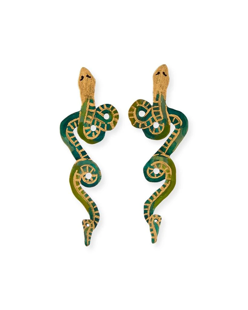 We Dream in Colour Wee Serpentine Earrings, Turquoise 1