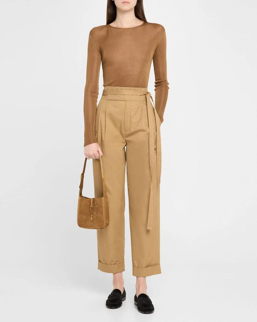 Yves Saint Laurent Le 5 A 7 Baby YSL Hobo Bag in Suede 6