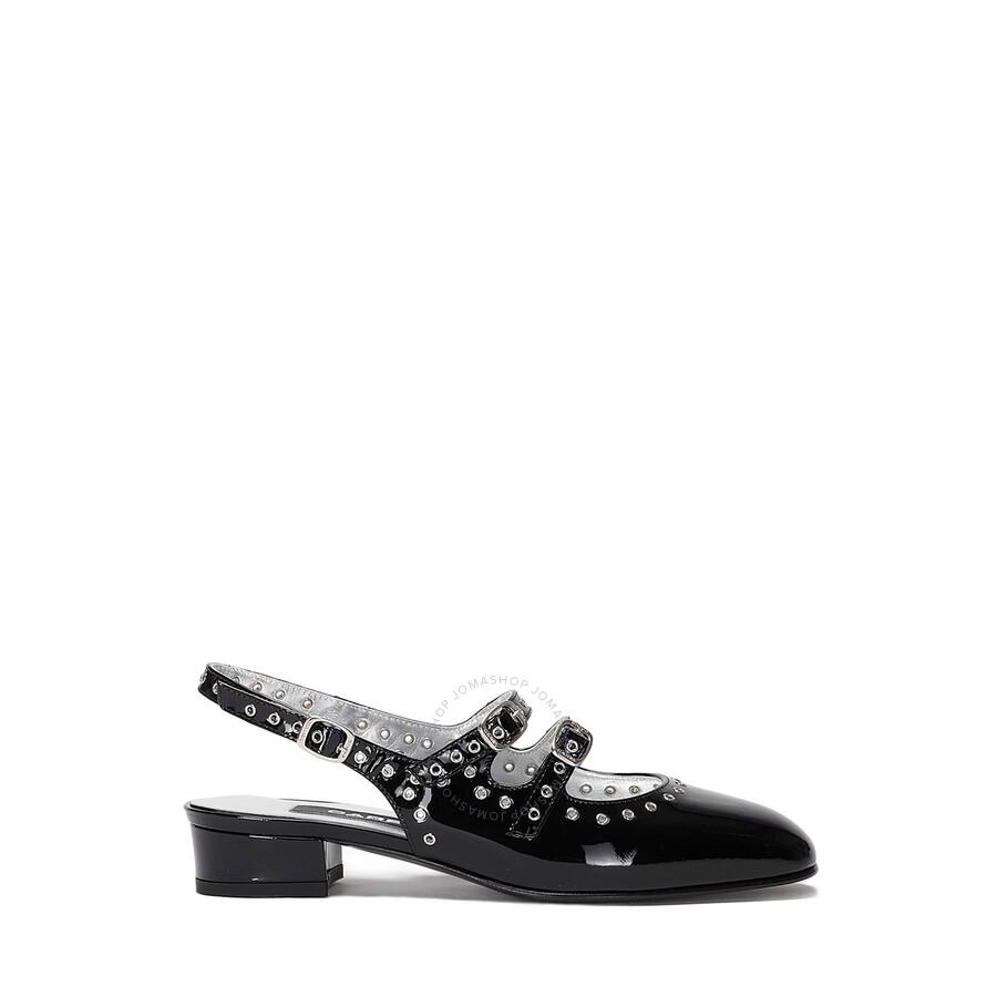 Carel Ladies Black Patent Queen Slingback Mary Janes