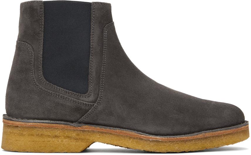 A.P.C. Gray Theodore Chelsea Boots