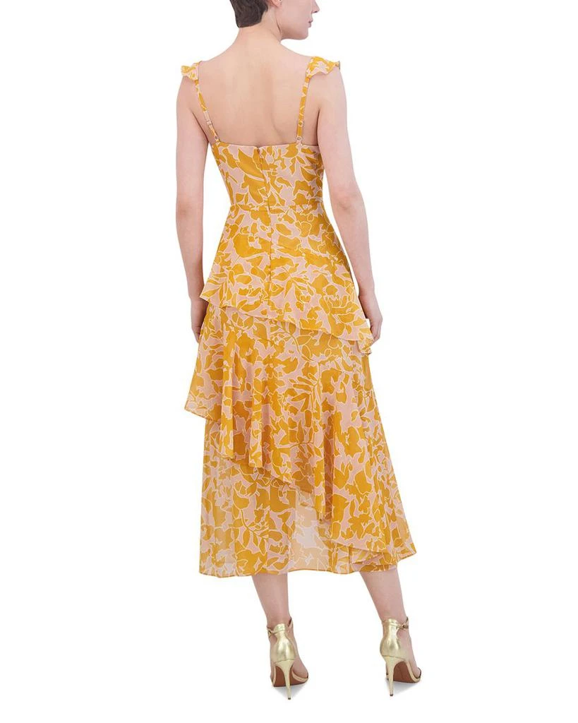 BCBG Asymmetric Tiered Midi Dress 2